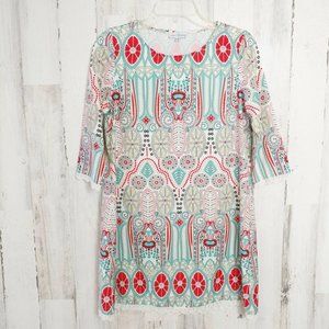 Women's Tunic Top Size Small 3/4 Sleeves Lace Trim A Dip of Darling